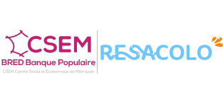 Logo collab CSEM Bred Banque Populaire - Colonie de vacances | RESACOLO